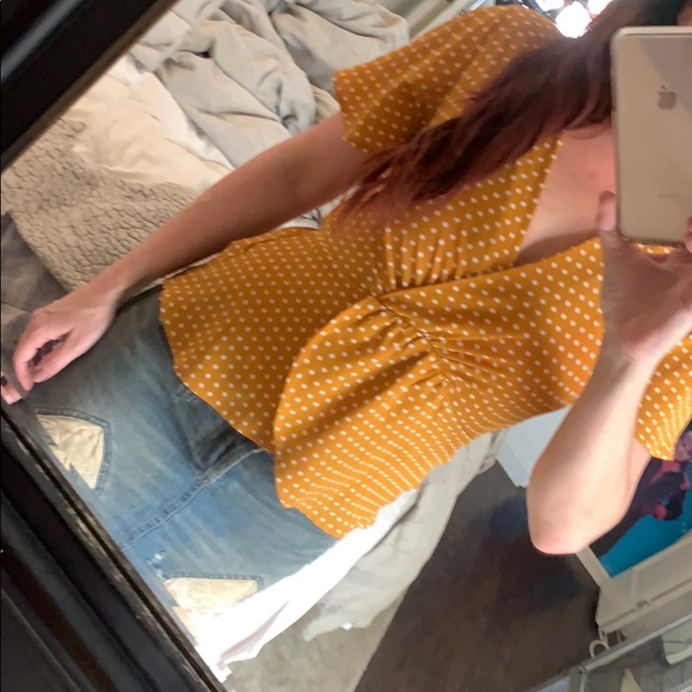 FREE PEOPLE distressed jean skirt - Picture 5 of 5